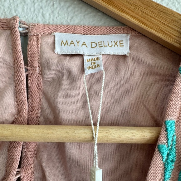 Maya Deluxe Embroidered Pink Maxi Dress - Picture 8 of 8